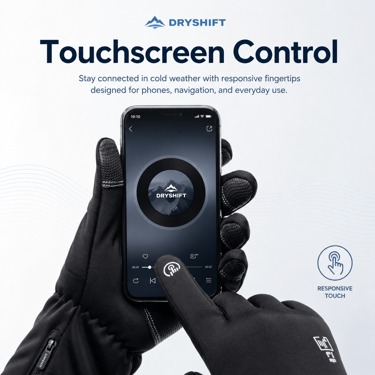 DryShift Waterproof Touchscreen Gloves - dryshift